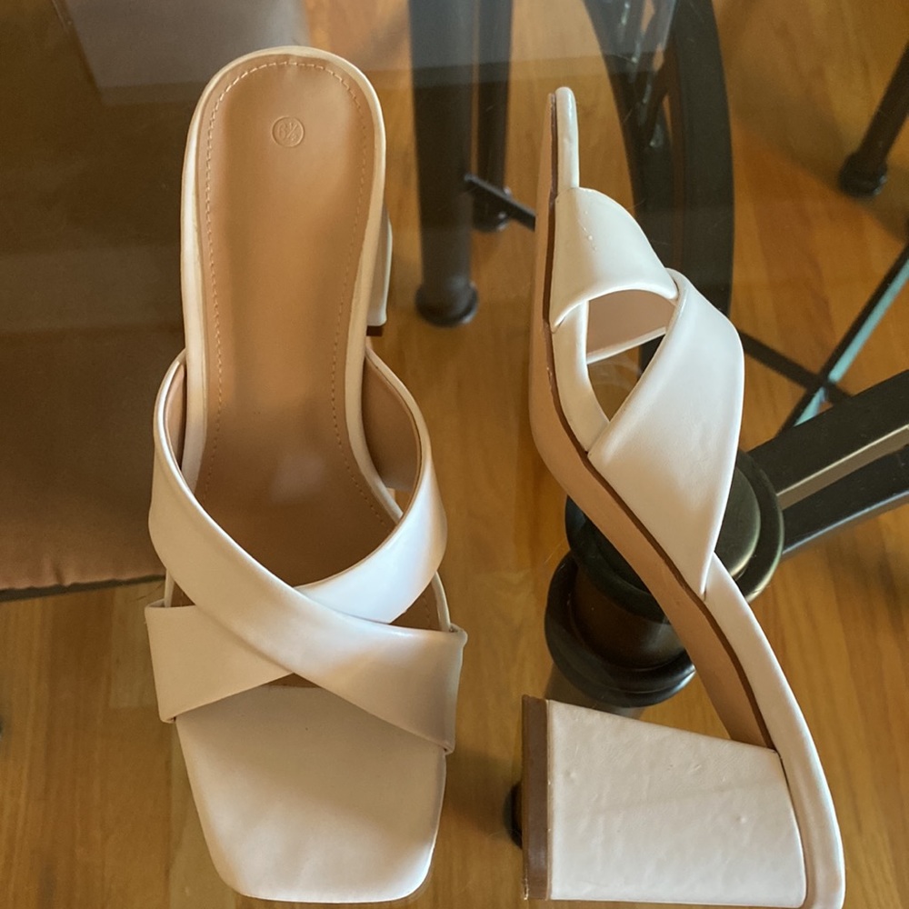 White block 3 inch heels